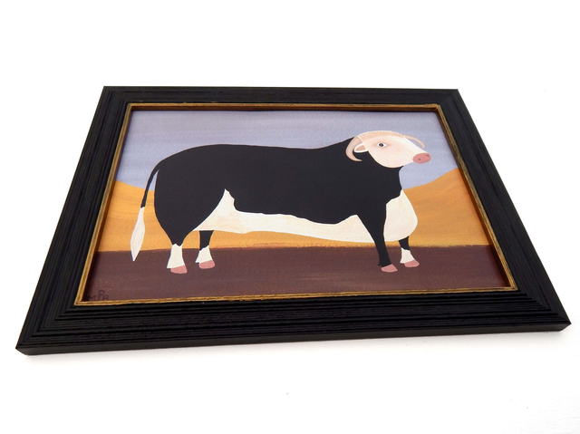 Framed Fine Art Print - Prize Herefordshire Bull