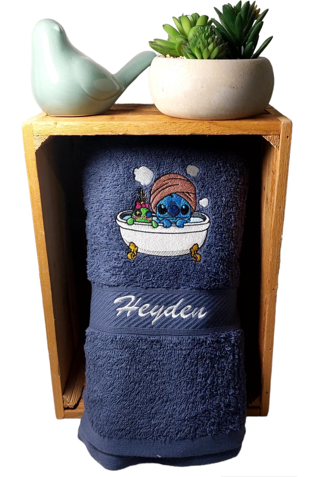 Drap de bain STITCH BAIN Brodé personnalisée 