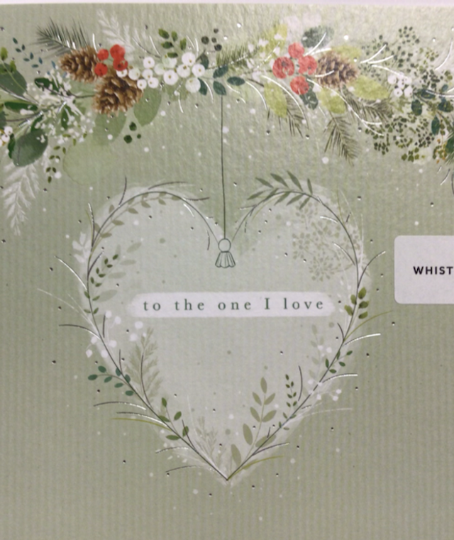 Christmas One I Love (Green with White Heart) WF