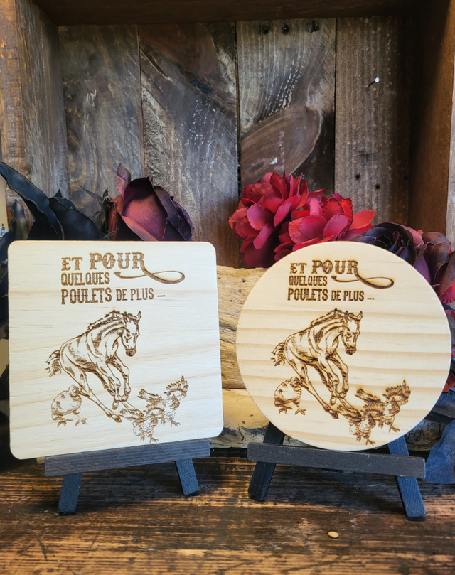 Sous Verre &quot;Et Pour Quelques Poulets de Plus&quot; 