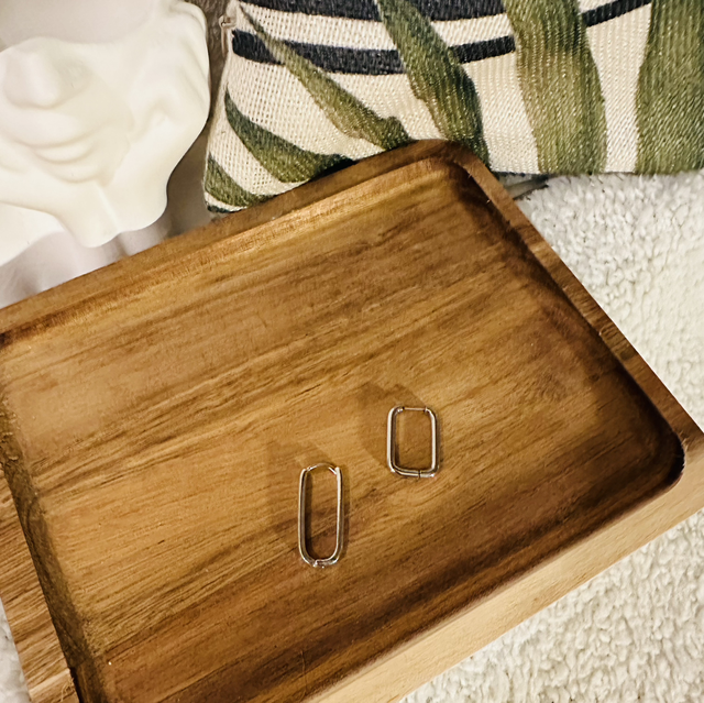 Créoles ovales argentées 