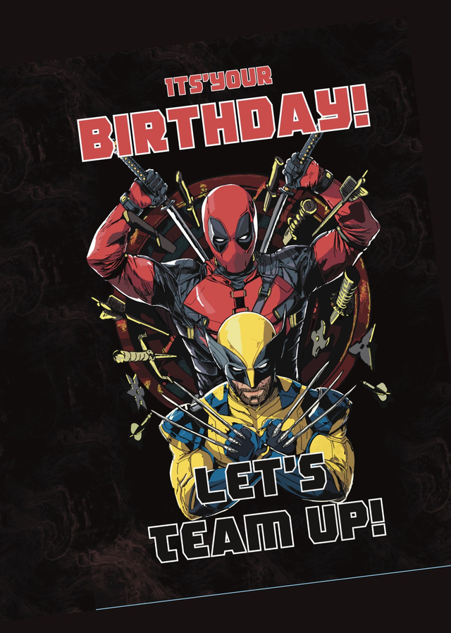 Deadpool &amp; Wolverine Birthday Card, Let’s Team Up!  (A5) 