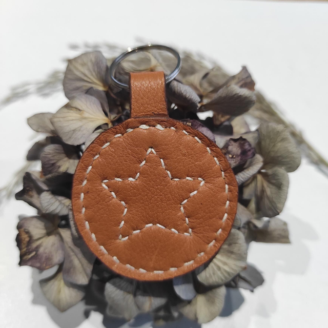 Porte clés Étoile en cuir 