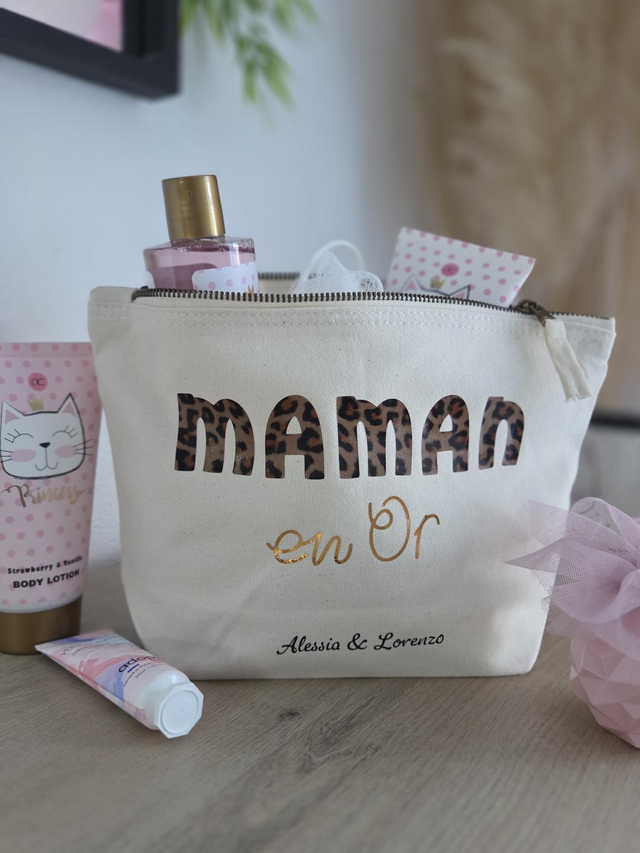 Trousse de toilette &quot;maman en or&quot;