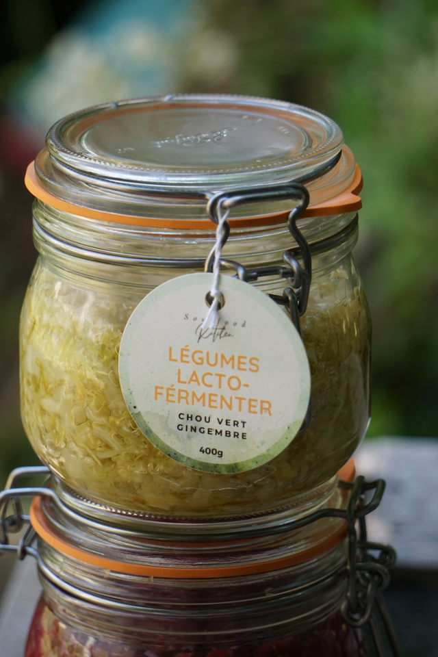 Légumes Lacto-Fermentés Chou vert &amp; Gingembre 400g