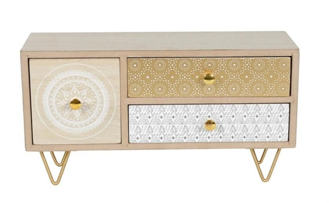 Boîte à bijoux 3 tiroirs 