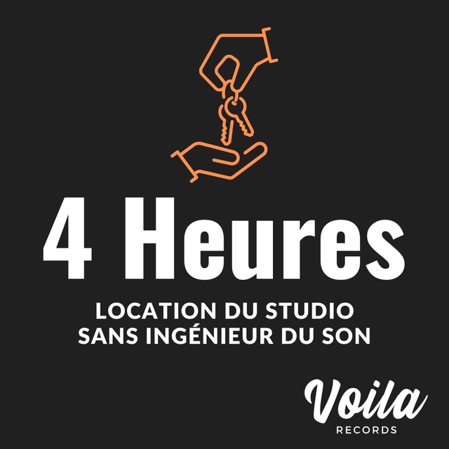 Location studio sans ingénieur du son - 4h