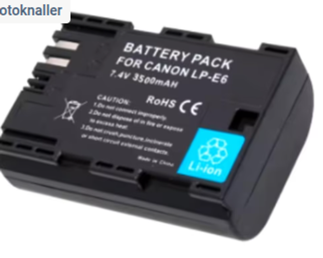 LP-E6 Batterij voor Canon camera&#039;s 3500 mAh