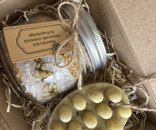 Golden Relax Bath Set with Chamomile & Calendula