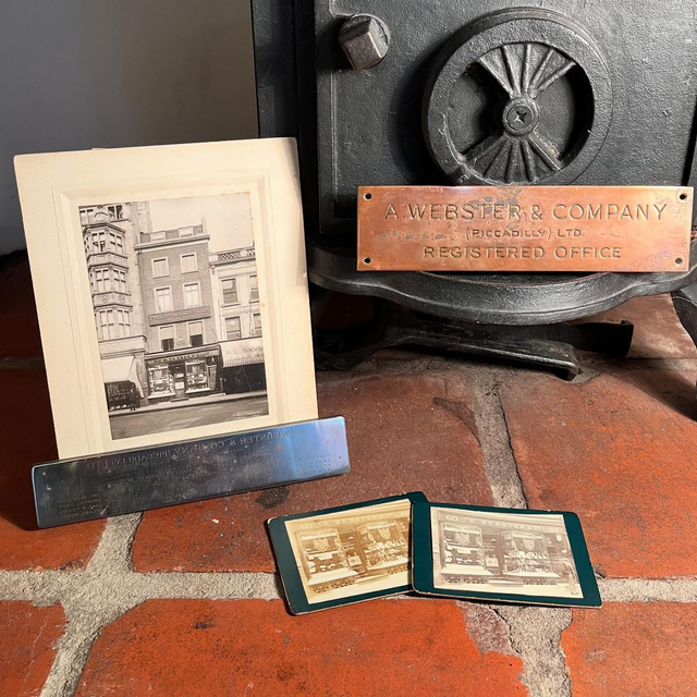 A. Webster &amp; Co Piccadilly Ltd Brass Plaque and Print Block