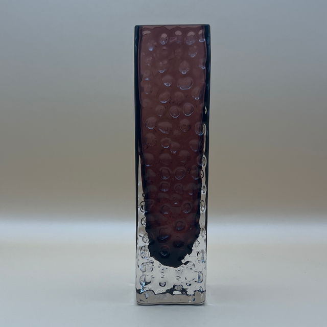 Whitefriars Baxter Series Glass Vase – Nailhead 9683 Aubergine