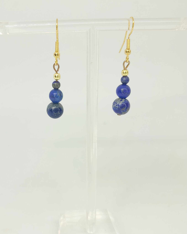 Boucle d&#039;oreilles lapis lazuli