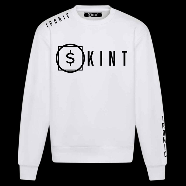 Skint Ironic Sweatshirt [White]