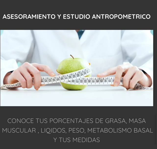 Estudio antropométrico 1 Dieta personalizada y 5 revisiones de 30 min