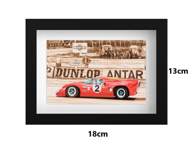 Small Framed Postcard Lola T70