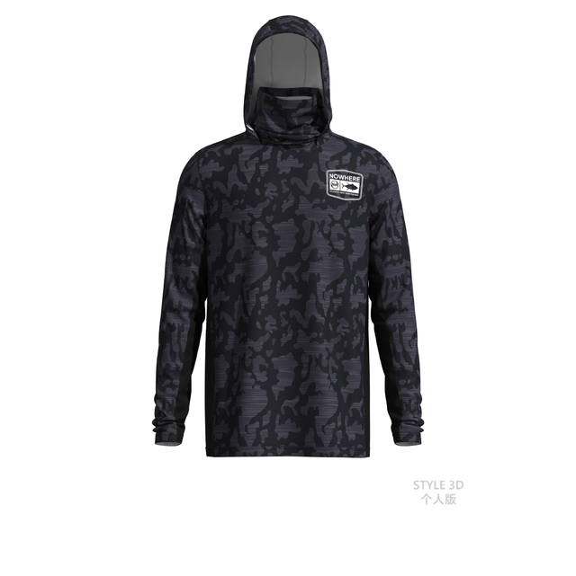 TSHIRT UPF 50+ NOWHERE FISHING CAMO Longsleeve 