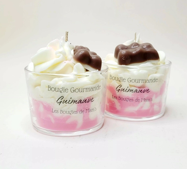 Bougie gourmande guimauve 