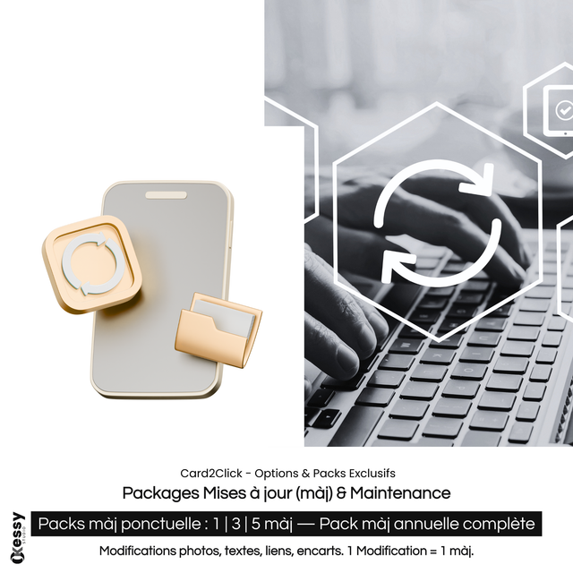 Pack Mises à jour &amp; Maintenance Card2Click (livraison numérique)