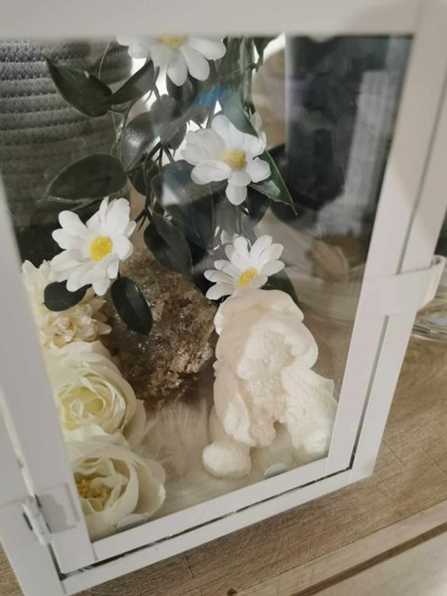 Petite lanterne LED personnalisable blanche