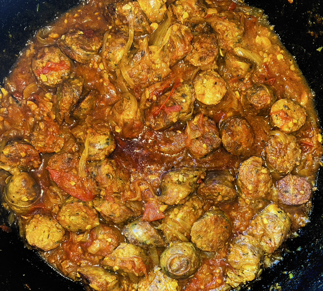 Rougail saucisse seul petit barquette