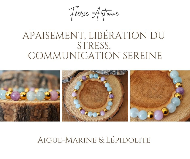 Aigue-Marine &amp; Lépidolite 