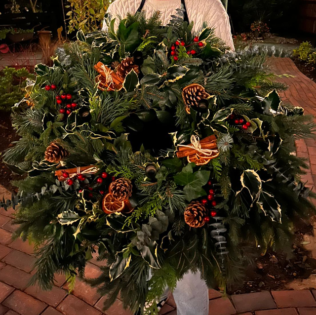 Fresh Handmade Advent Wreath XL approx 90cm including candle ring & advent candles (made to order)