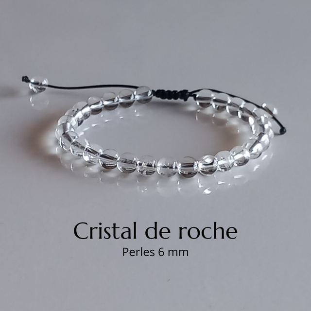 Bracelet ajustable en Cristal de roche