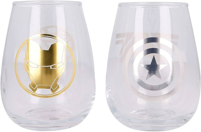 Marvel: Iron Man & Captain America Set of 2 Glasses