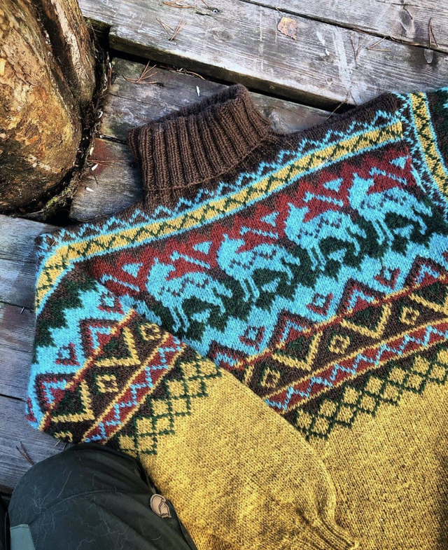 Takotna Sweater Kit - Col 08 (Autumnal Hillesvåg Mix) - Wool &amp; Pattern - Linka Neumann