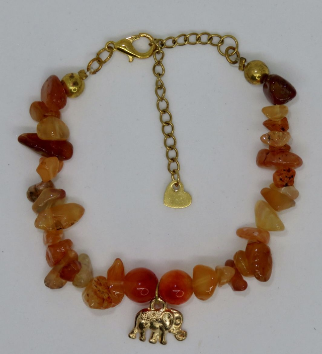 Bracelet en Cornaline avec fermoir