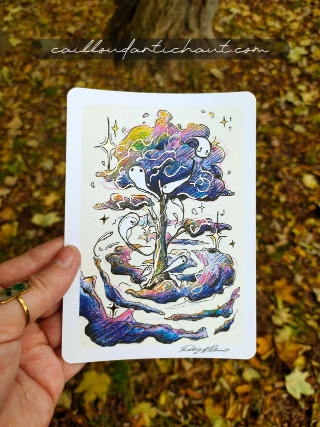Rêve arbre aux esprits - PRINT DORÉ A6