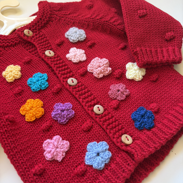 Casaco Flôres vermelho