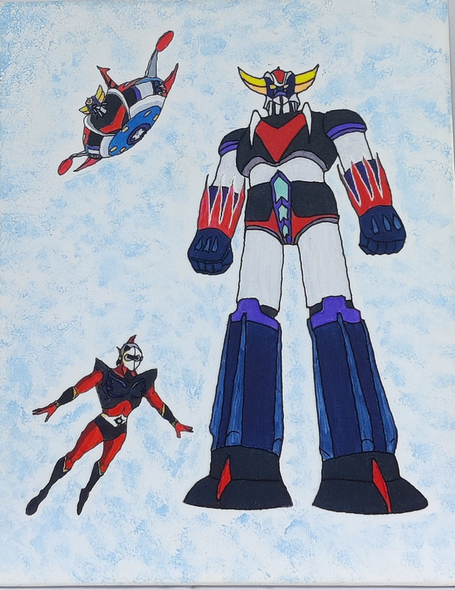 Toile brodée Goldorak