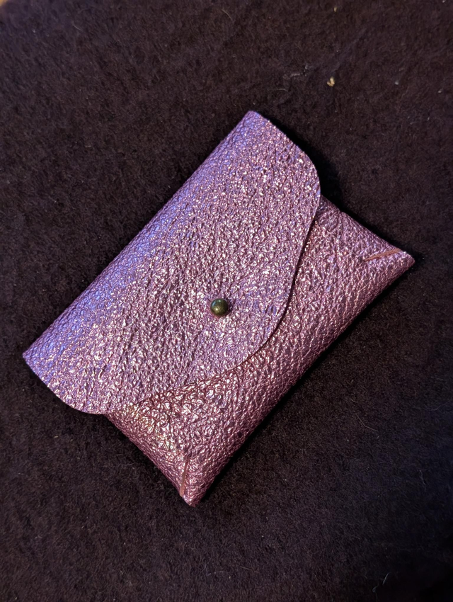 Porte monnaie rose irisé por013