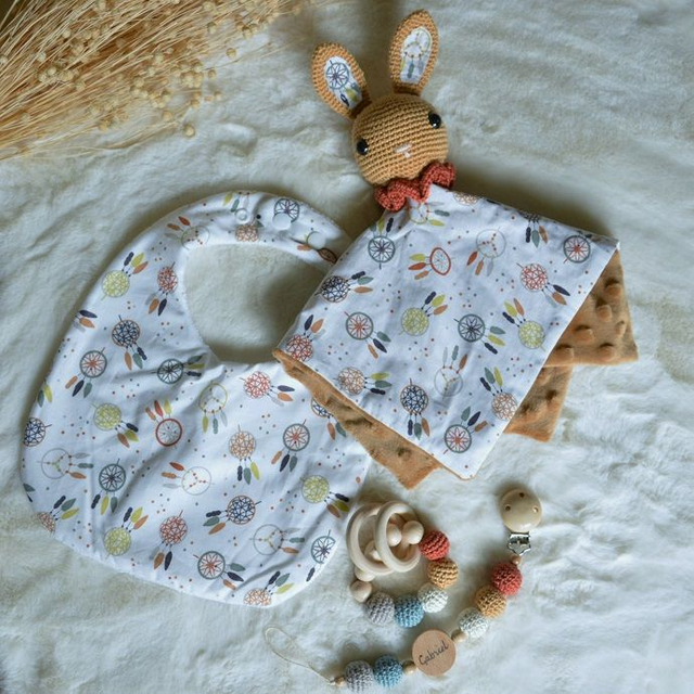 Coffret naissance &quot;Bienvenue&quot; motif attrape rêve