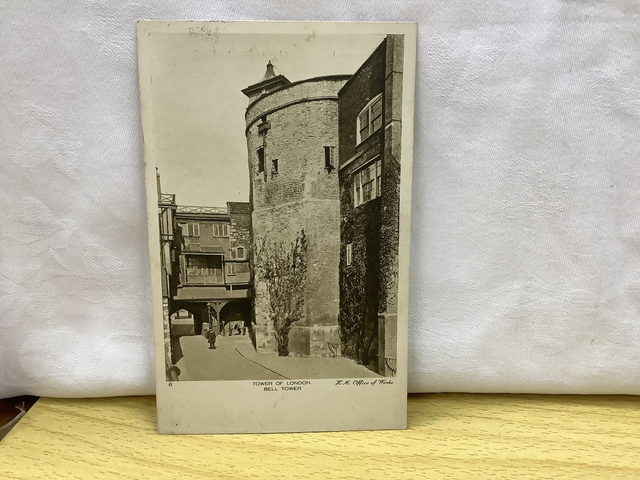 Tower of London, Bell Tower, Harrison &amp; Sons HM Office of Works Vintage Postcard Our Ref: A44 £2.25
