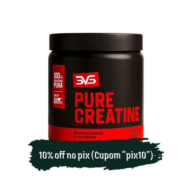 CREATINA MONOHIDRATADA 300G 100% PURA - 3VS NUTRITION