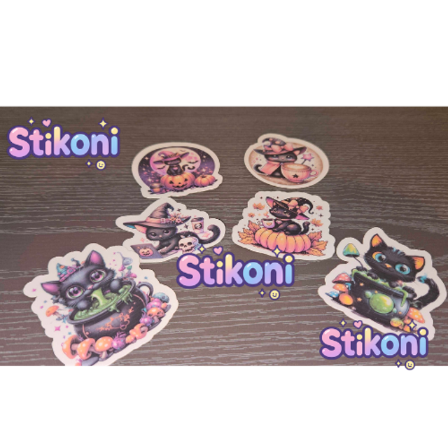 Cute halloween cats 6 Pack