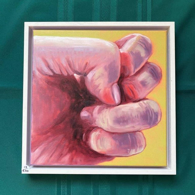 "Hand" Original unique oil painting