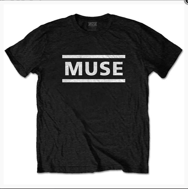 MUSE UNISEX T-SHIRT: WHITE LOGO (BLACK)