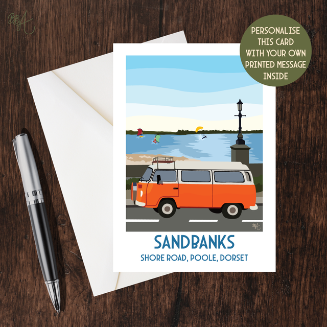 Sandbanks, Travel Poster Card