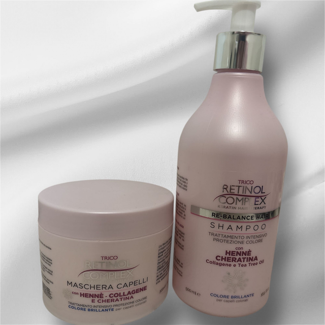 🧴 TRICO Retinol Complex – Masque Capillaire Henné, Collagène &amp; Kératine