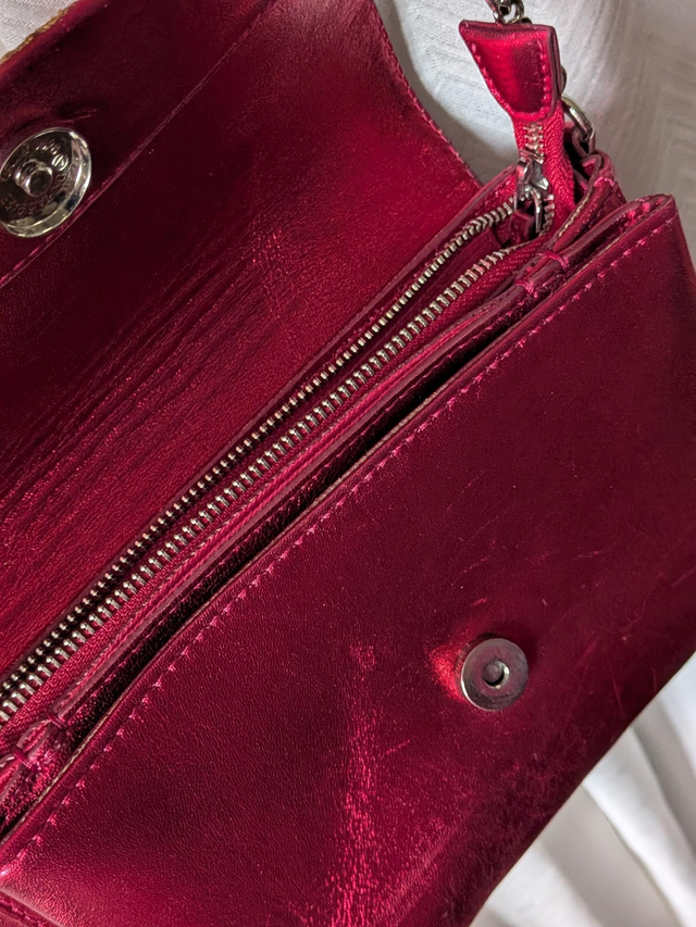 Fuchsia festif - Sac Bandoulière chaîne