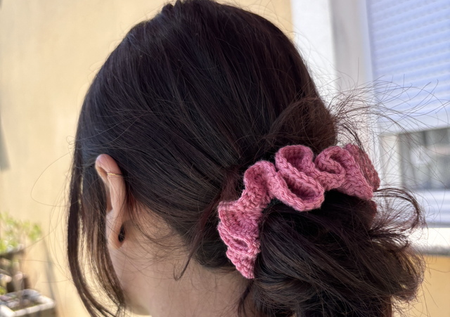 Chouchou en crochet - coton
