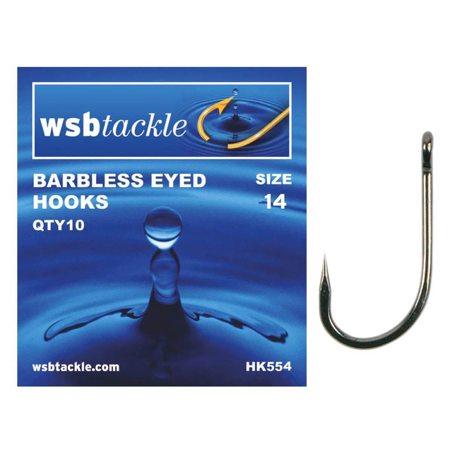 WSB BARBLESS EYED 14 (1 PK OF 10) HOOKS