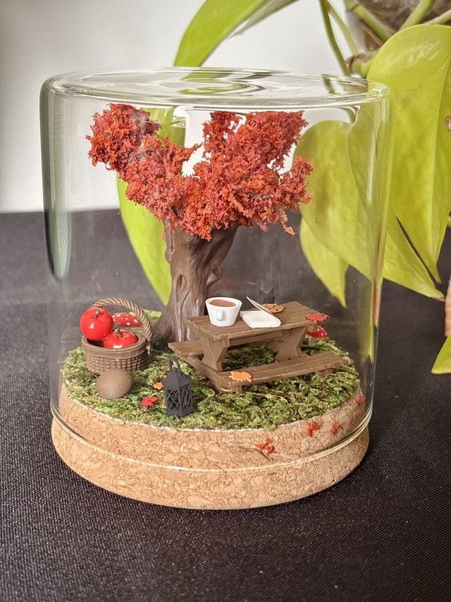 🍃 Terrarium verre 10cm - Édition automne