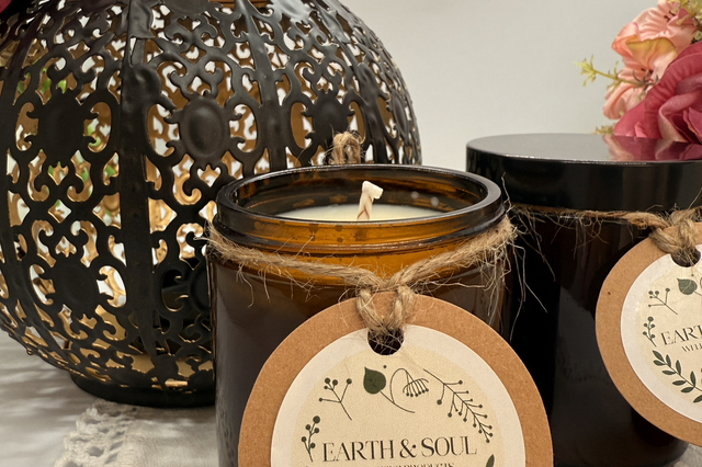 Vela de Rosa Inglesa [Frasco Ambar]