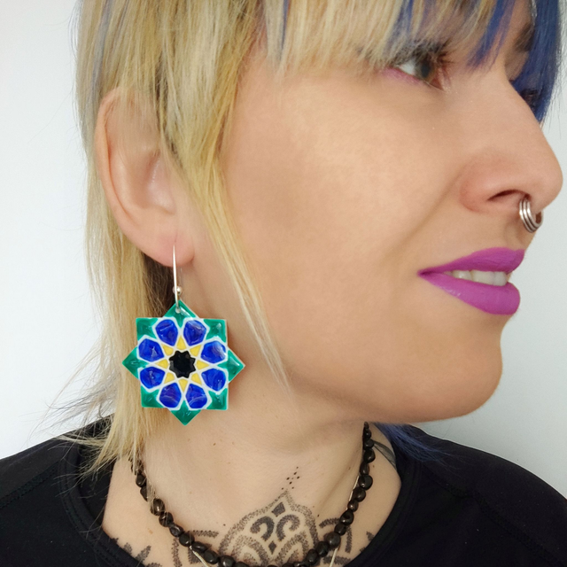 Pendientes Azulejo Árabe Andalusí Maxi gancho
