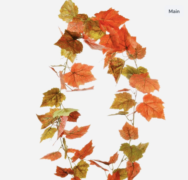 Grape Leaf Garland Burnt Orange