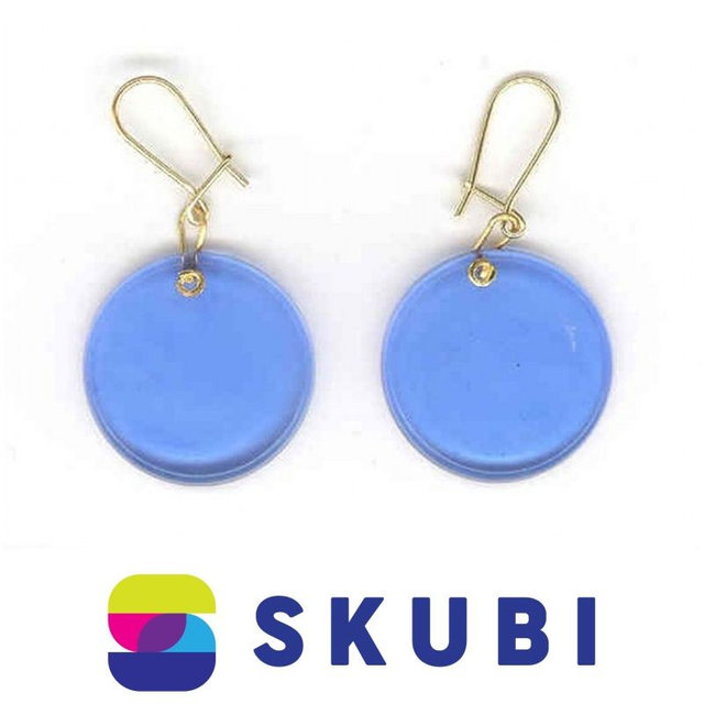 RETRO NÁUŠNICE PLASTOVÉ - KRUHY - 2.5 CM - NA HÁČKU (č. 175)